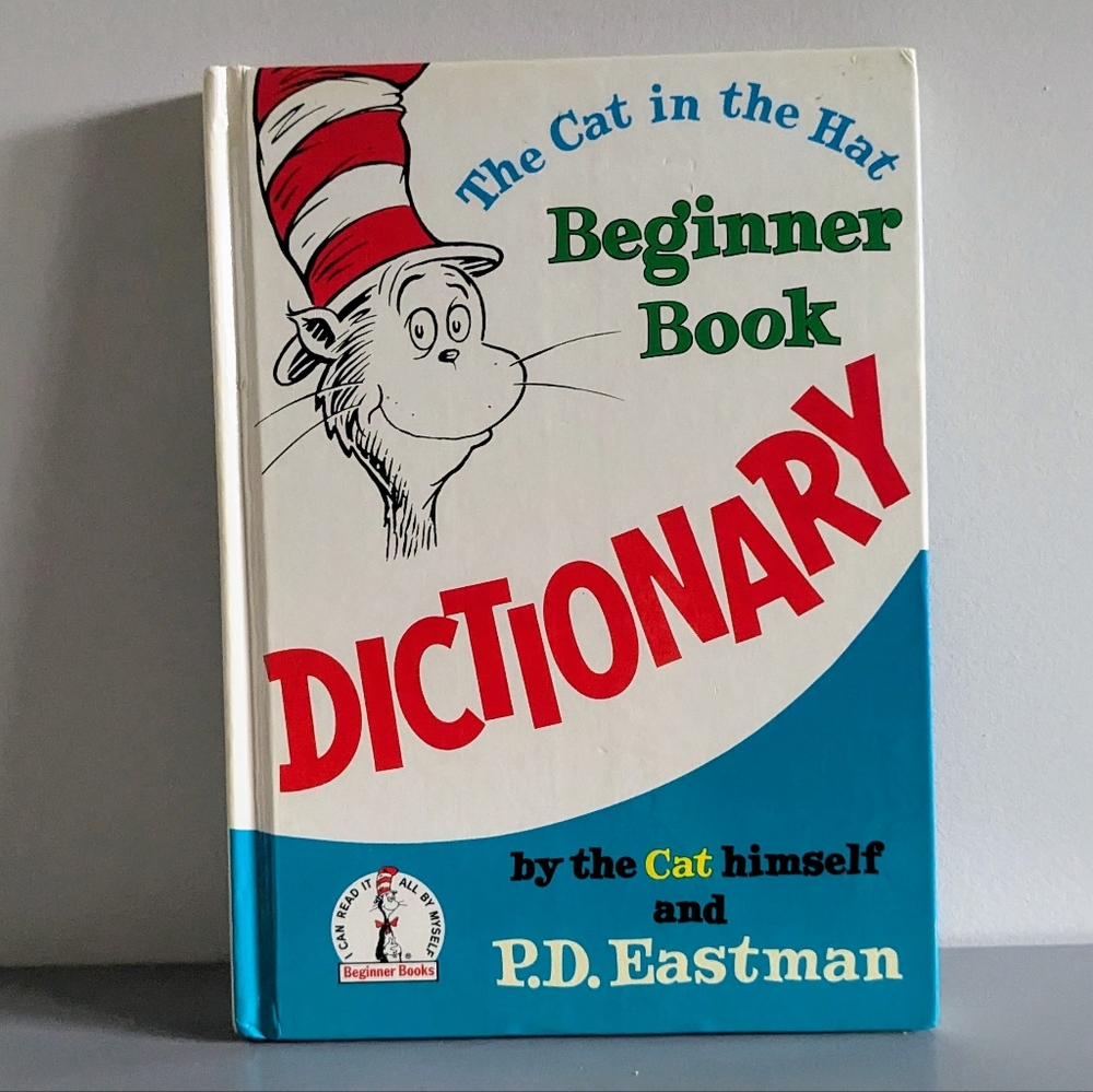 1964 The Cat in the Hat Beginner Book Dictionary Dr Seuss Colorful 133 pages